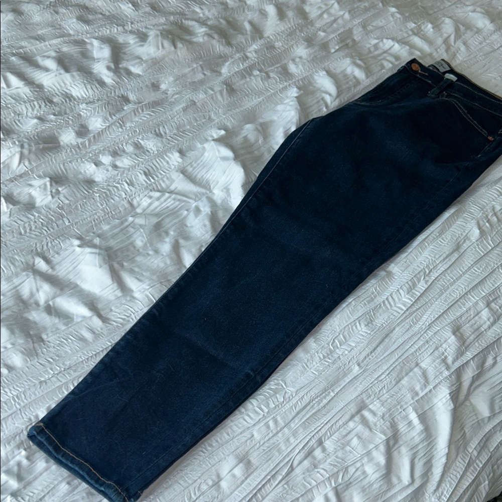 Jcrew size 10 30 Dark wash 10" high rise toothpick stretch Blue Jeans - Picture 7 of 12